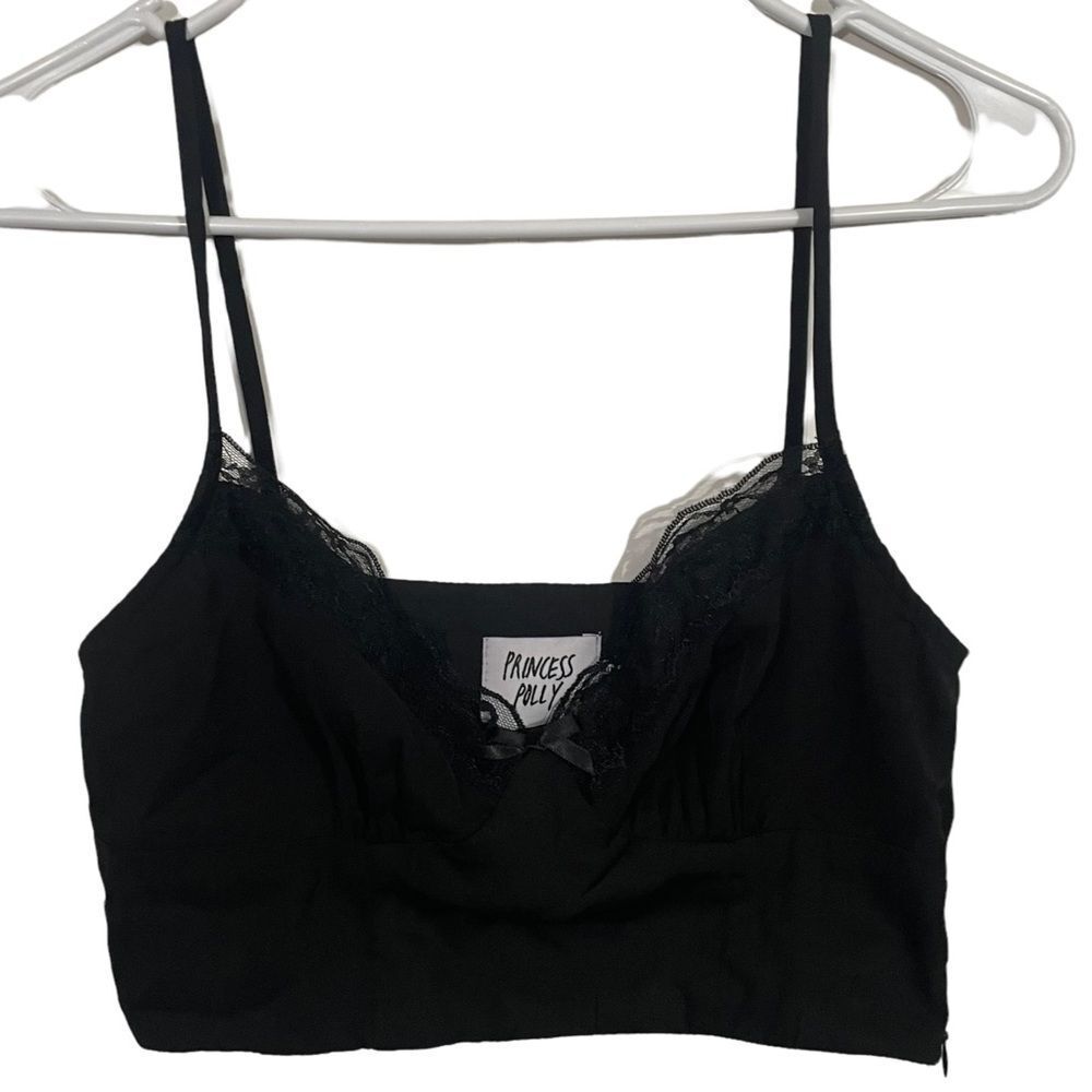 Princess Polly Black Lace Bralette Style Crop Top